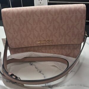 Michael Kors Blush Monogram Crossbody Bag